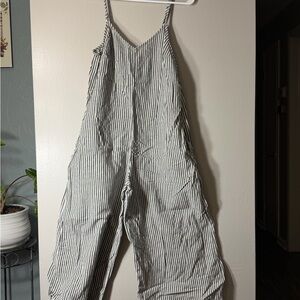 Billabong Monochrome Striped Jumpsuit